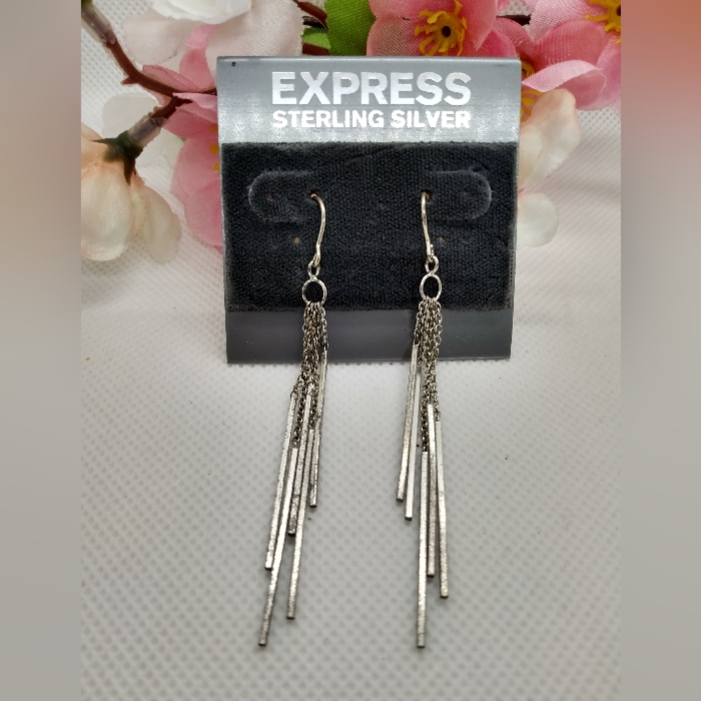 Express sterling silver dangle earrings. Nwt